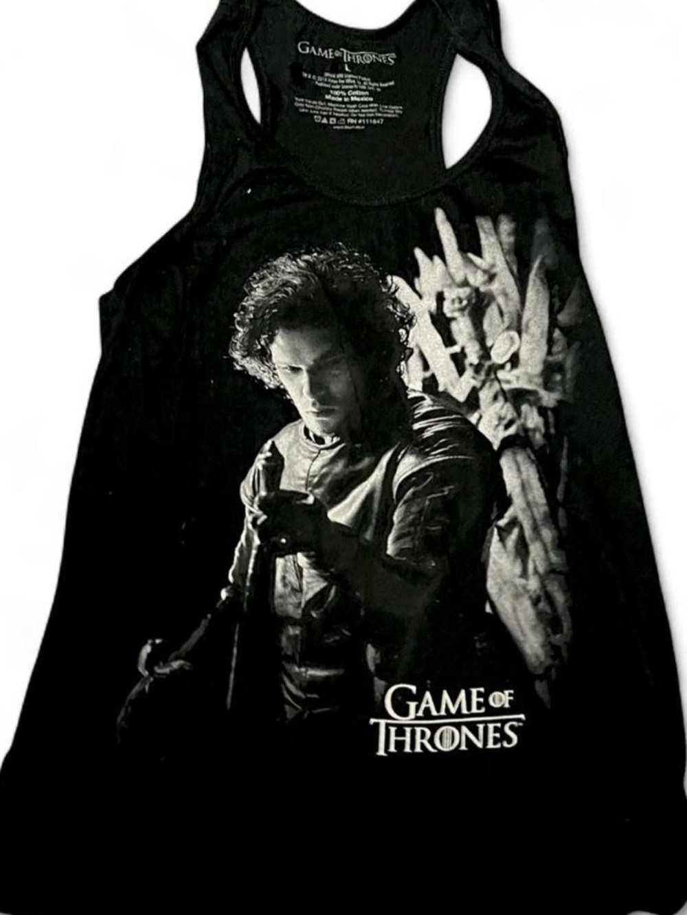 Game of Thrones Jon Snow Graphic Black Tank Top Size L